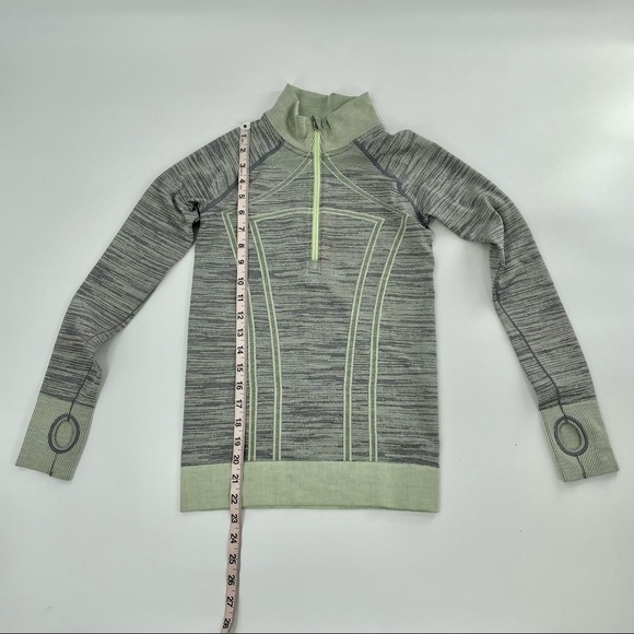 Ivivva Girls Grey and Green Ombre Fastest zip pullover jacket NWOT - Picture 5 of 10